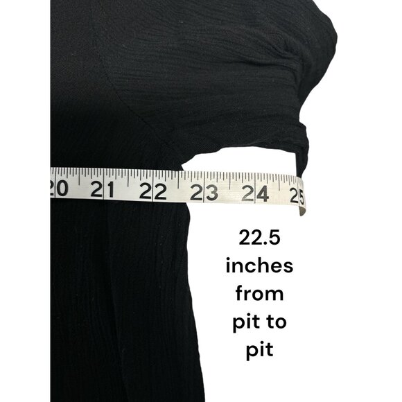 Long Tall Sally Womens Black Viscose Tunic Top Size 16 - Picture 5 of 6